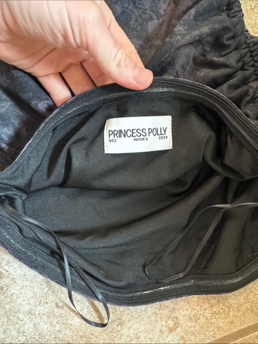 Princess Polly Black Strapless Sheer-Overlay Mini Dress - Picture 3 of 4